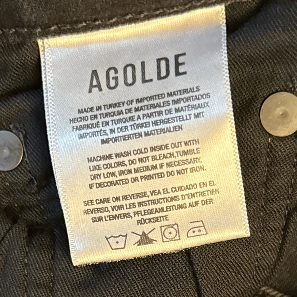 NWOT AGOLDE  organic cotton, long black jeans with stretch size 27 $248 msrp